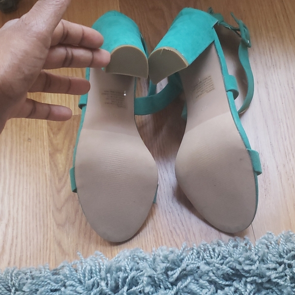 Teal Strappy Sandal - Picture 2 of 4